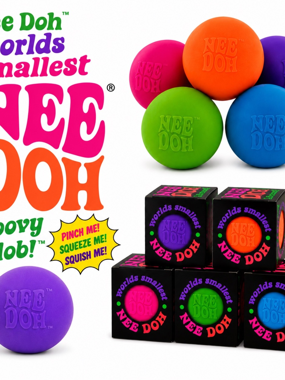 Colorful Mini Squishy Stress Ball Set - Assorted Colors